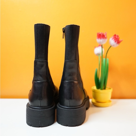 Geox Black Leather Ankle Booties - Picture 2 of 8